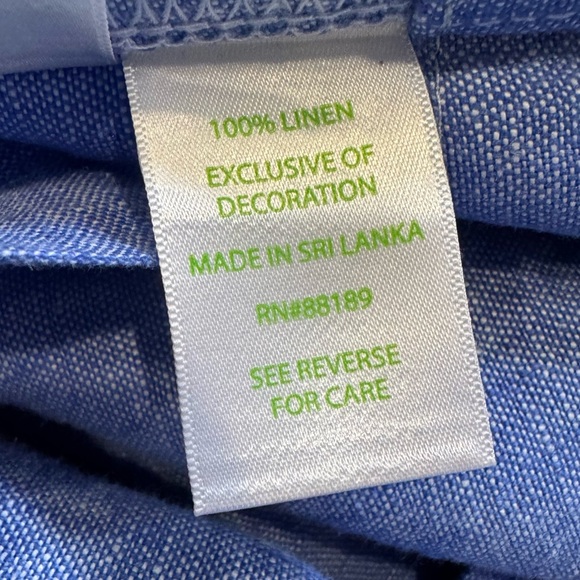 Lilly Pulitzer Beach Palazzo Pants in Beckon Blue x Resort White Sz M - Picture 11 of 11